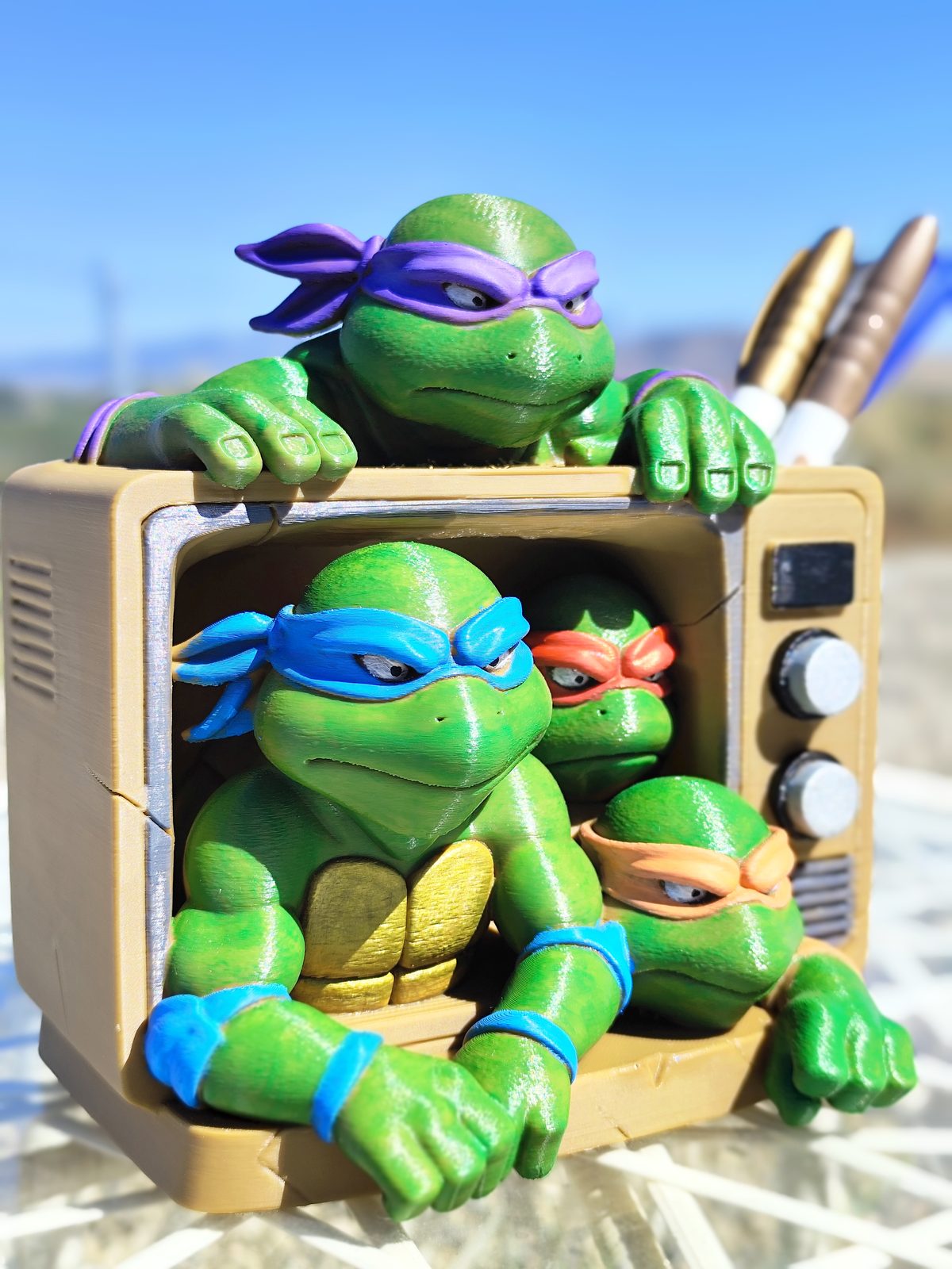 #1 Teenage Mutant Ninja Pen Holder – Retro TV Style — vue 13