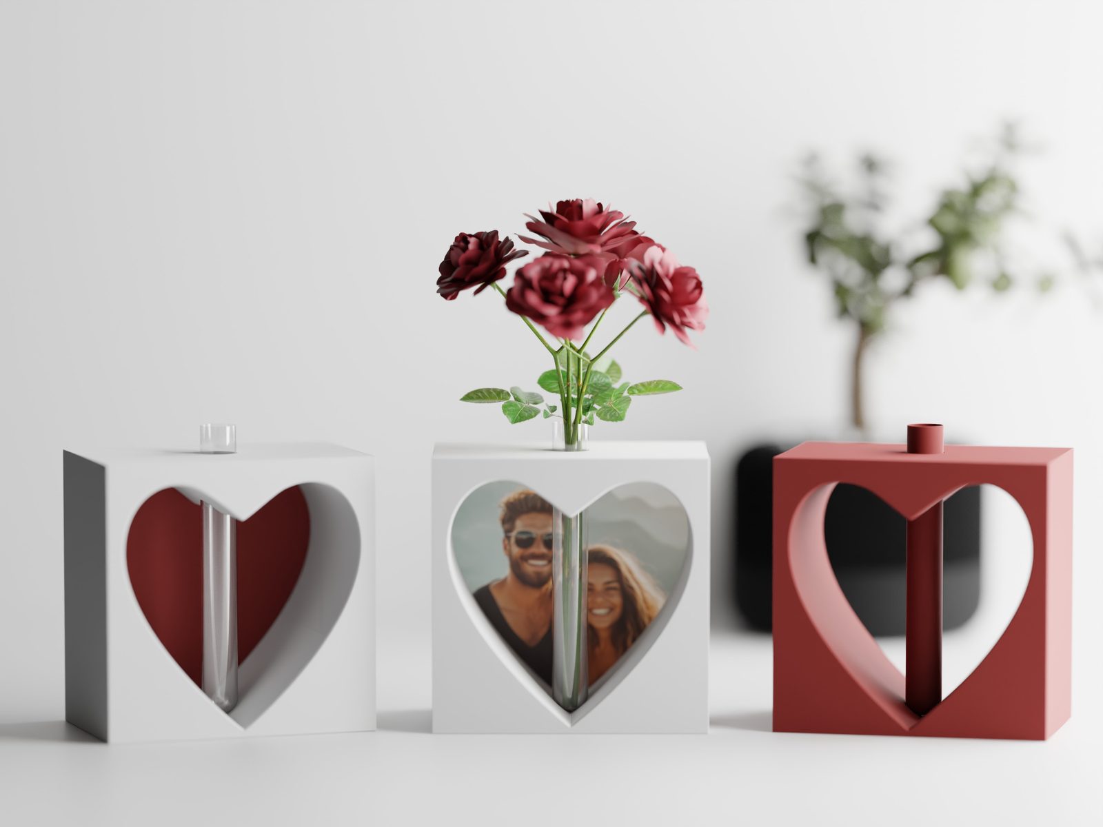 #1 Valentines Heart CutOut Vase — vue 3