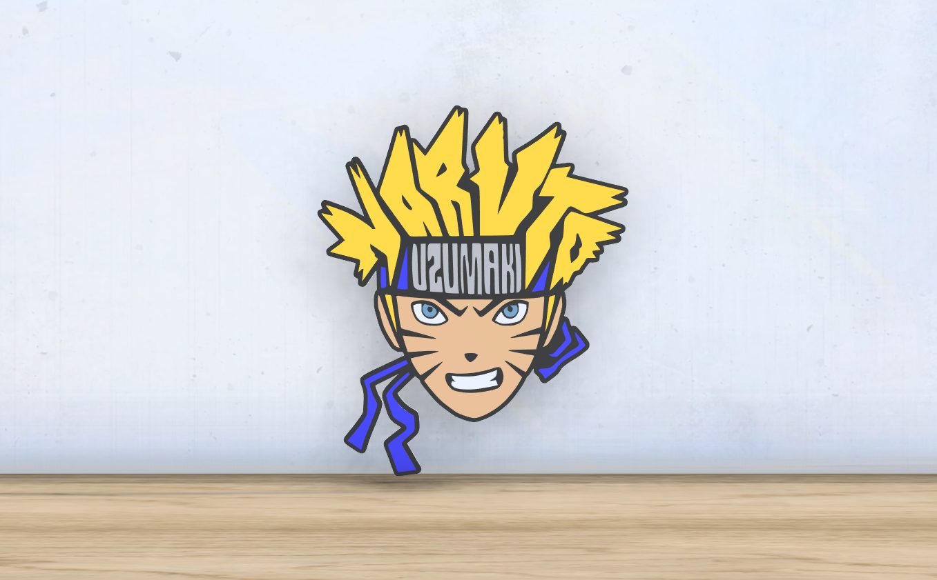 #3 Naruto Uzumaki - Layered - Word Wall Art — vue 3