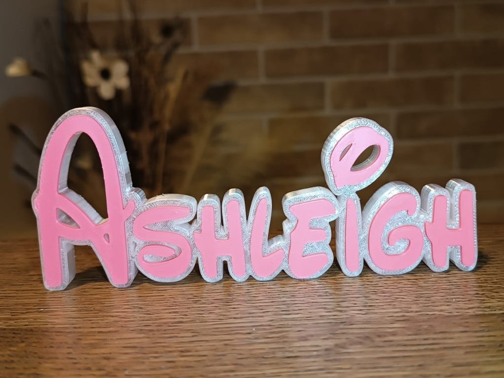 #4 Disney Name Sign Ashleigh Kid Room Wall Decor Tag — vue 2