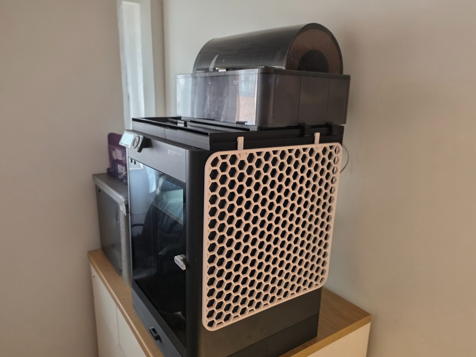 #5 P1S X1C HSW Side Panel Honeycomb Storage Wall — vue 2