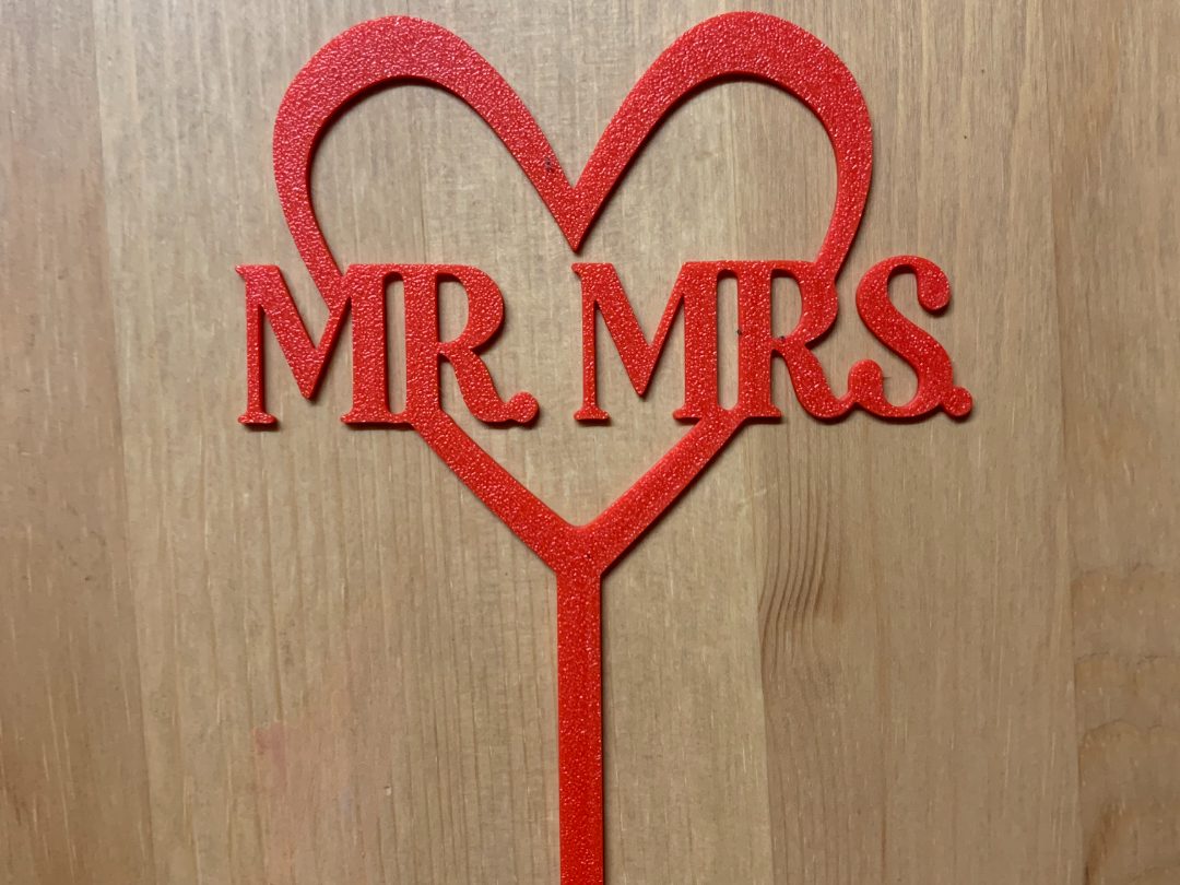 #14 MR MRS CAKE TOPPER — vue 1