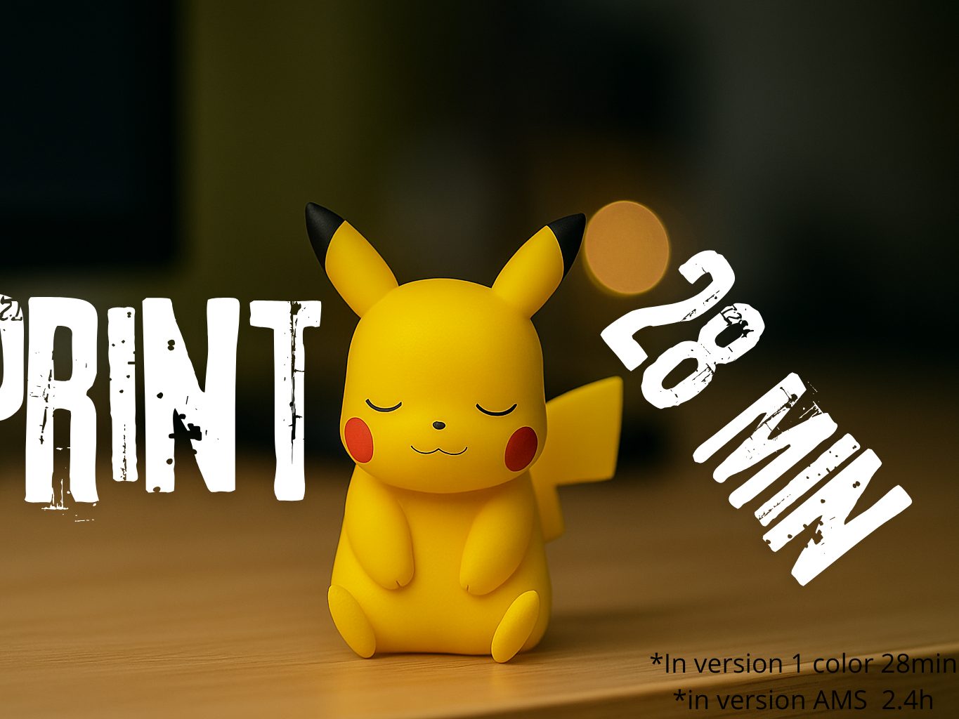#19 Little Pikachu Pokemon- 28 min print — vue 3