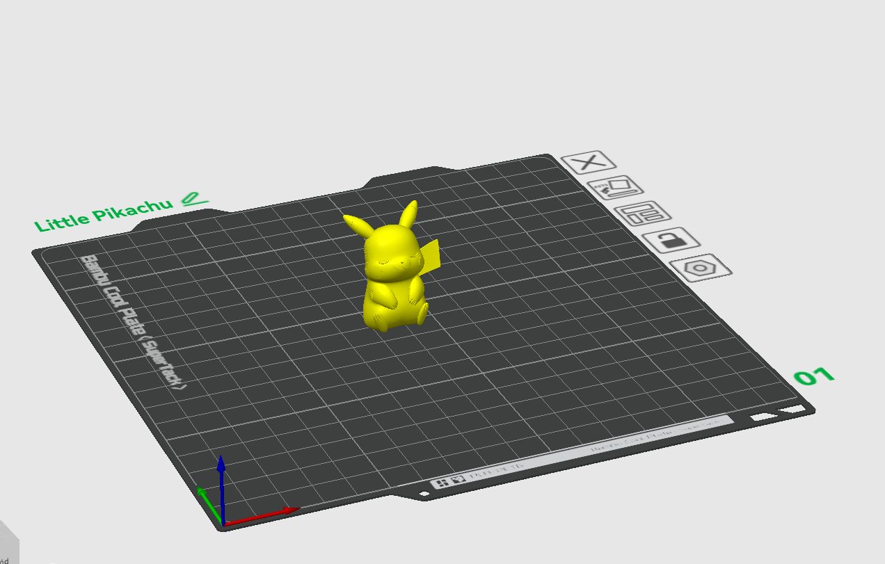#19 Little Pikachu Pokemon- 28 min print — vue 5
