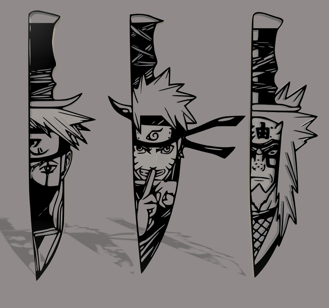 #21 Naruto Knives - Featuring Kakashi, Jiraiya,Naruto — vue 2