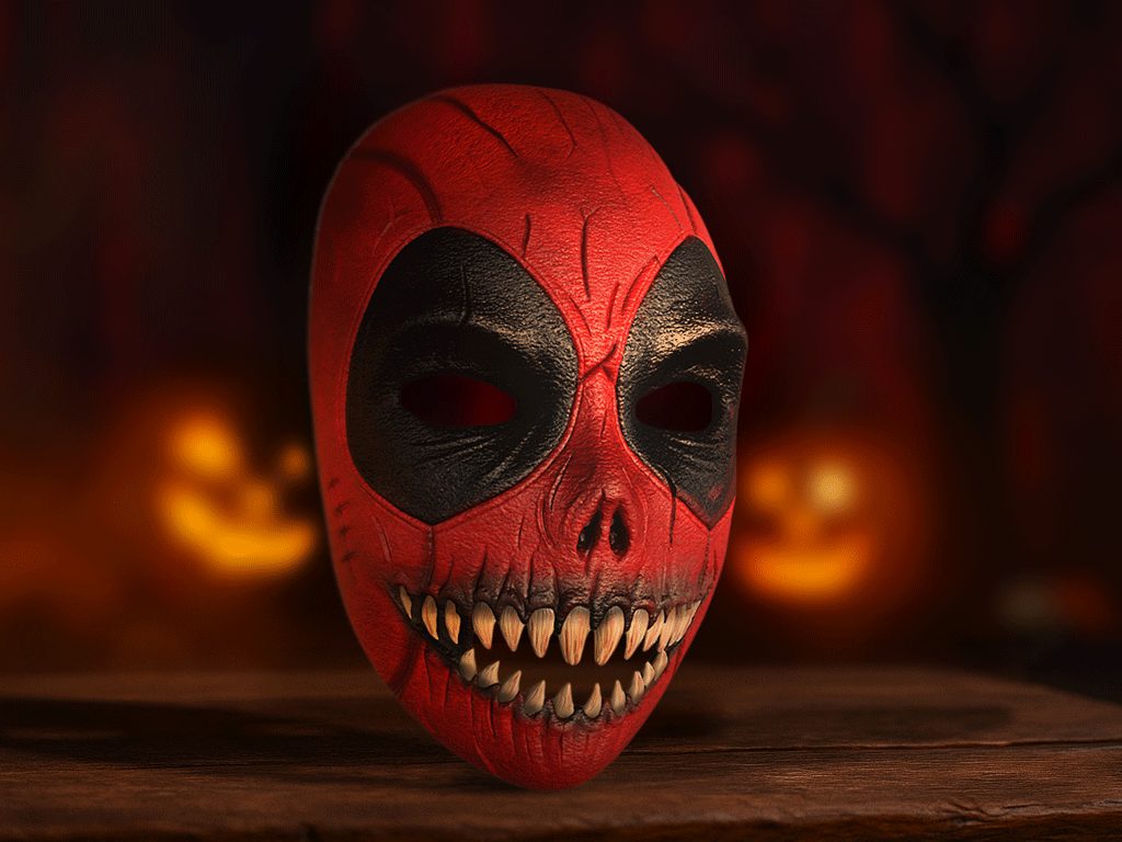 #24 Haunted Deadpool Mask – The Halloween Nightmare — vue 1
