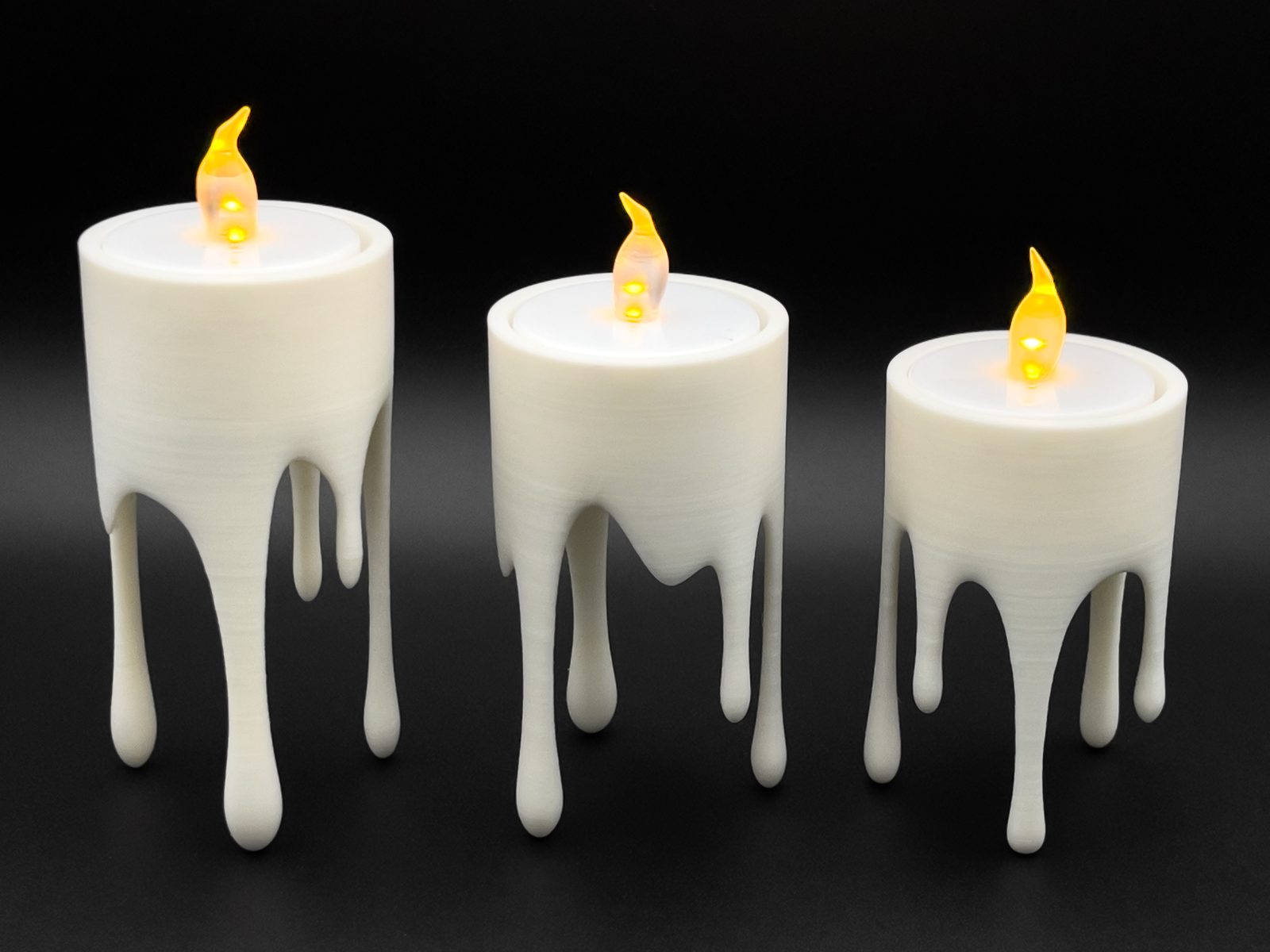 #28 Floating dripping candle – LED tealight holder — vue 7
