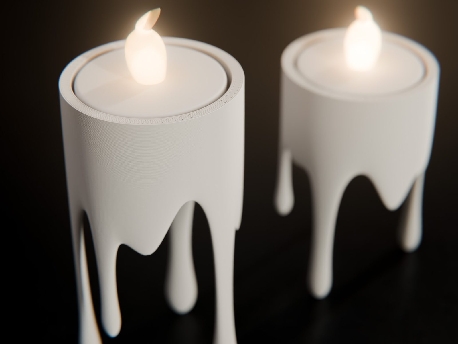 #28 Floating dripping candle – LED tealight holder — vue 16