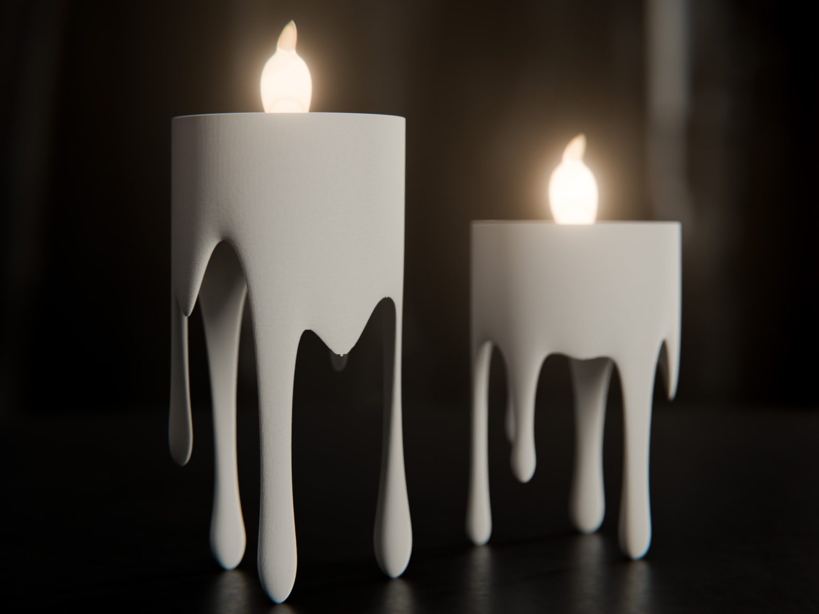 #28 Floating dripping candle – LED tealight holder — vue 17