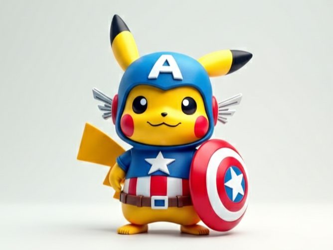 #32 Pikachu Captain America — vue 4