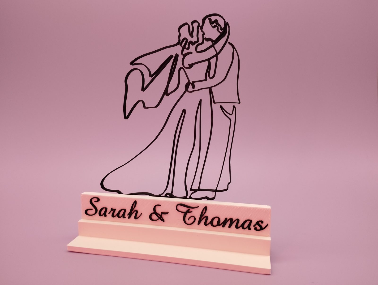 #39 customizable Lineart Wedding name plate — vue 4