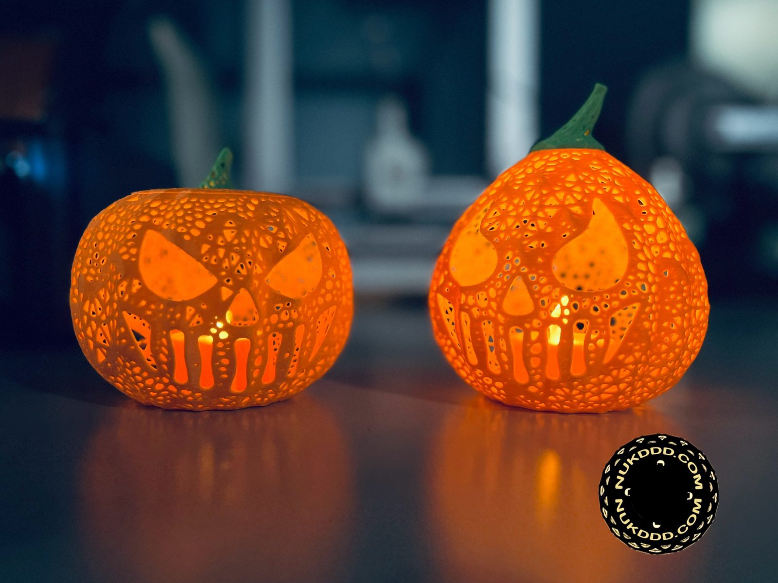 #40 Halloween Skull Tear Pumpkin Lantern — vue 7