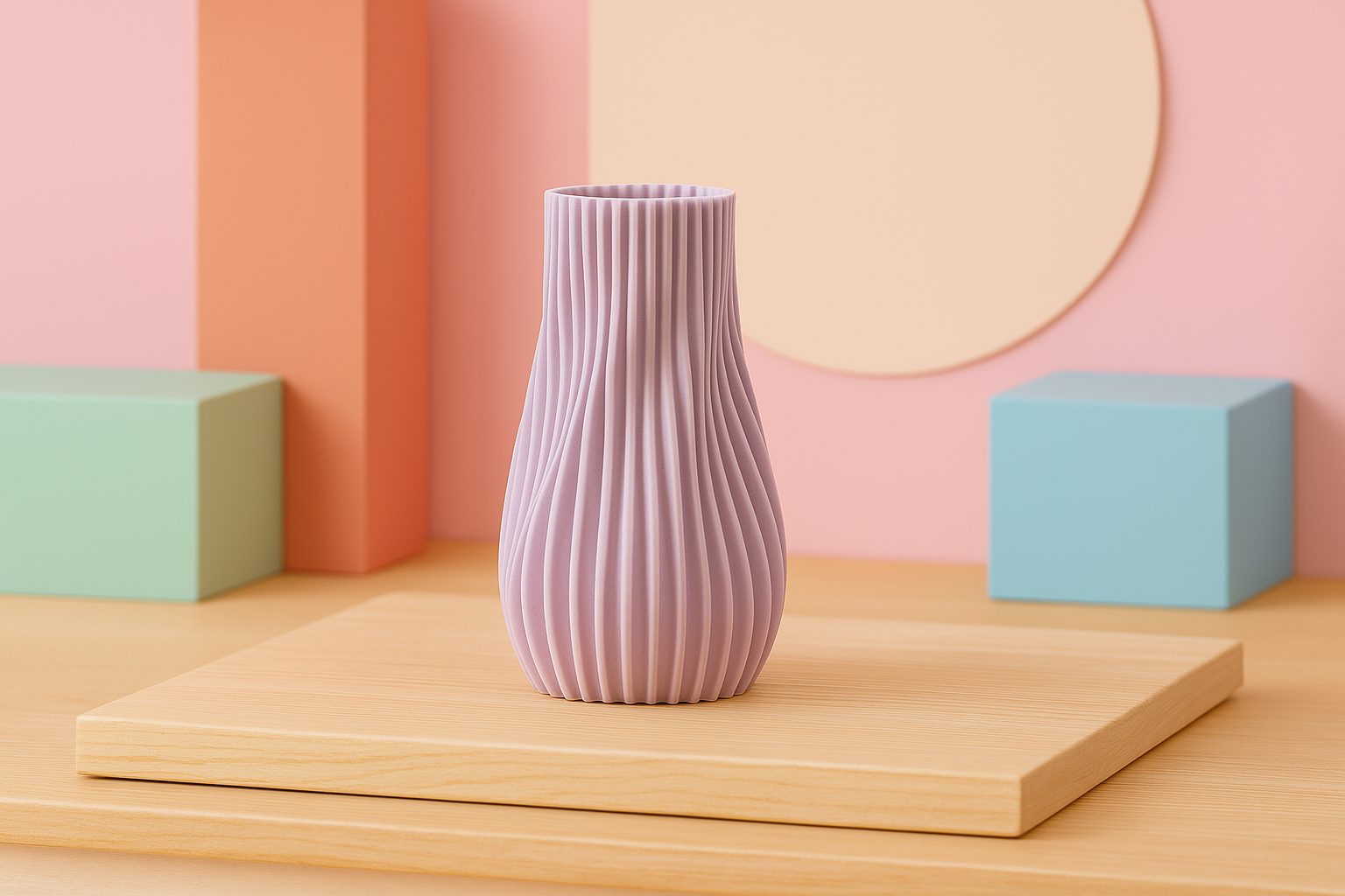 #41 Vase. Modern Flowing Sculptural Vase — vue 8