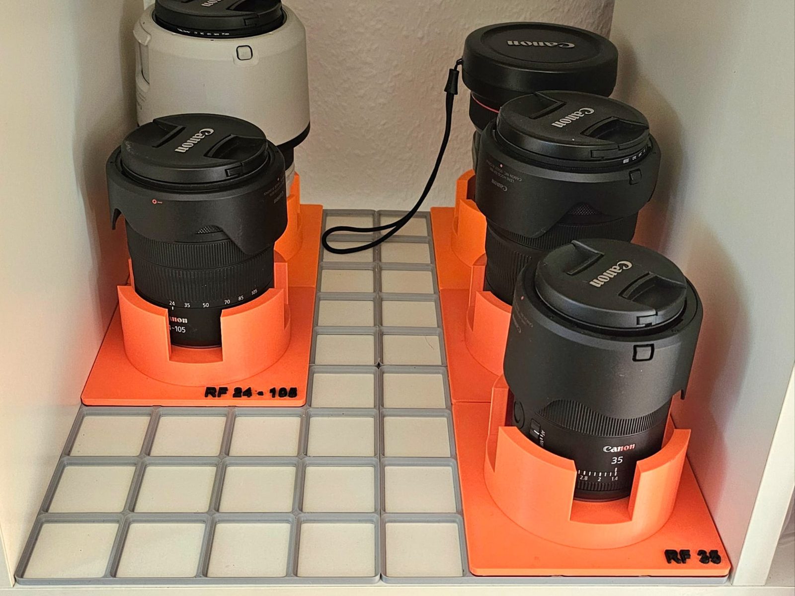 #42 Gridfinity Canon EOS Objektiv Halterung RF EF 3x3 — vue 2