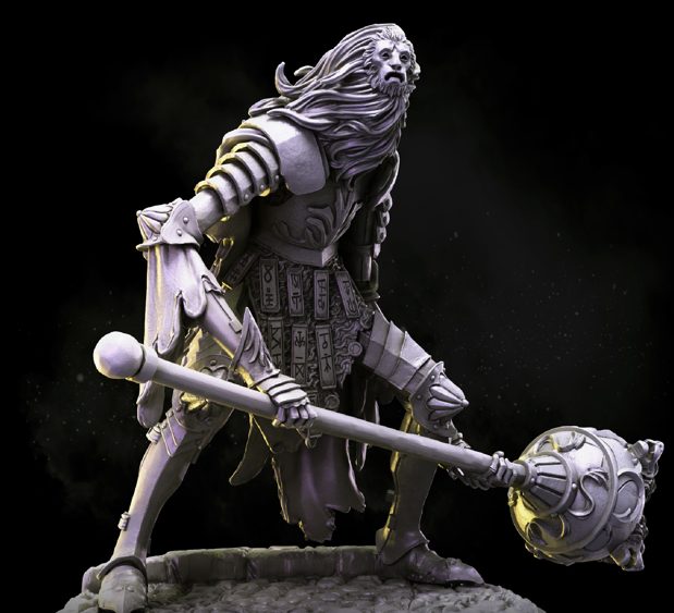 #4 Lion Mask Knight - 50mm Base — vue 1