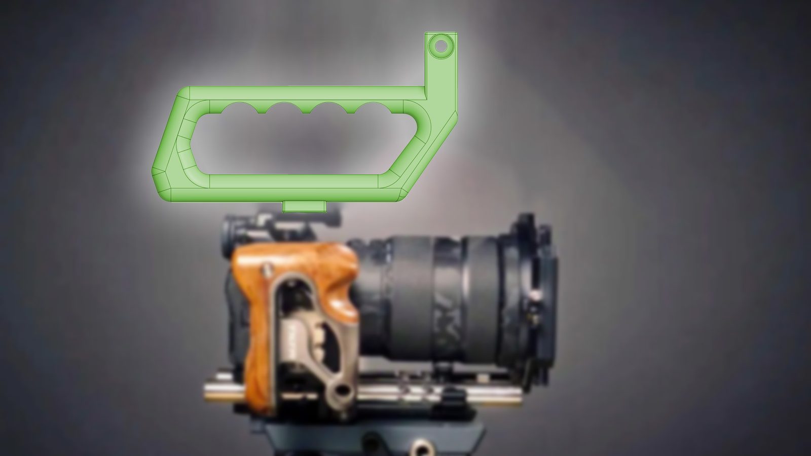 #50 Hot Shoe Cold Shoe Camera Handle with GoPro Mount — vue 3