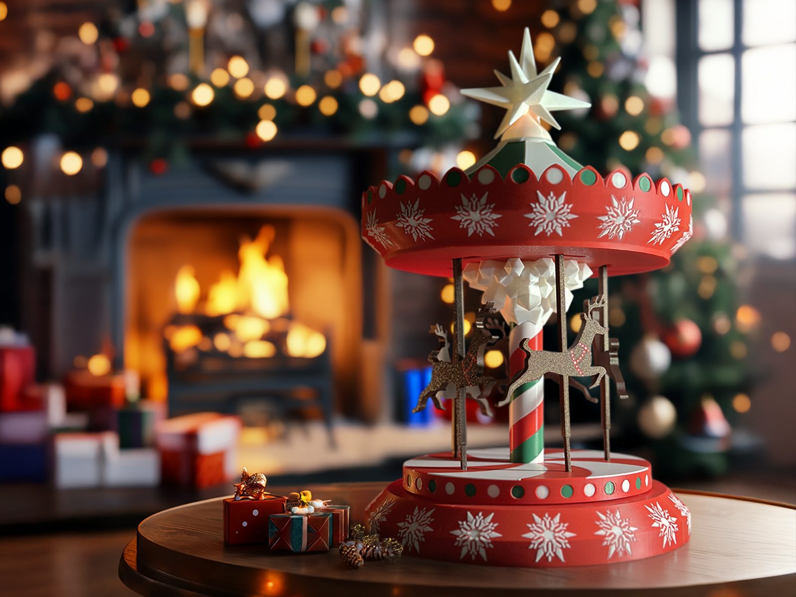 #52 Kinetic Christmas Carousel 2.0 Motorized version — vue 3