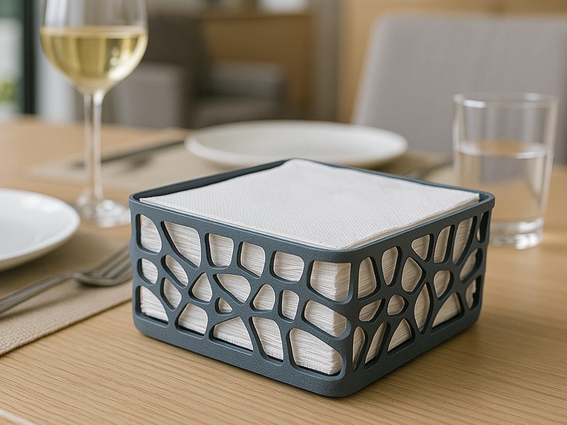 #52 Modern Napkin Holder with Organic Design — vue 4