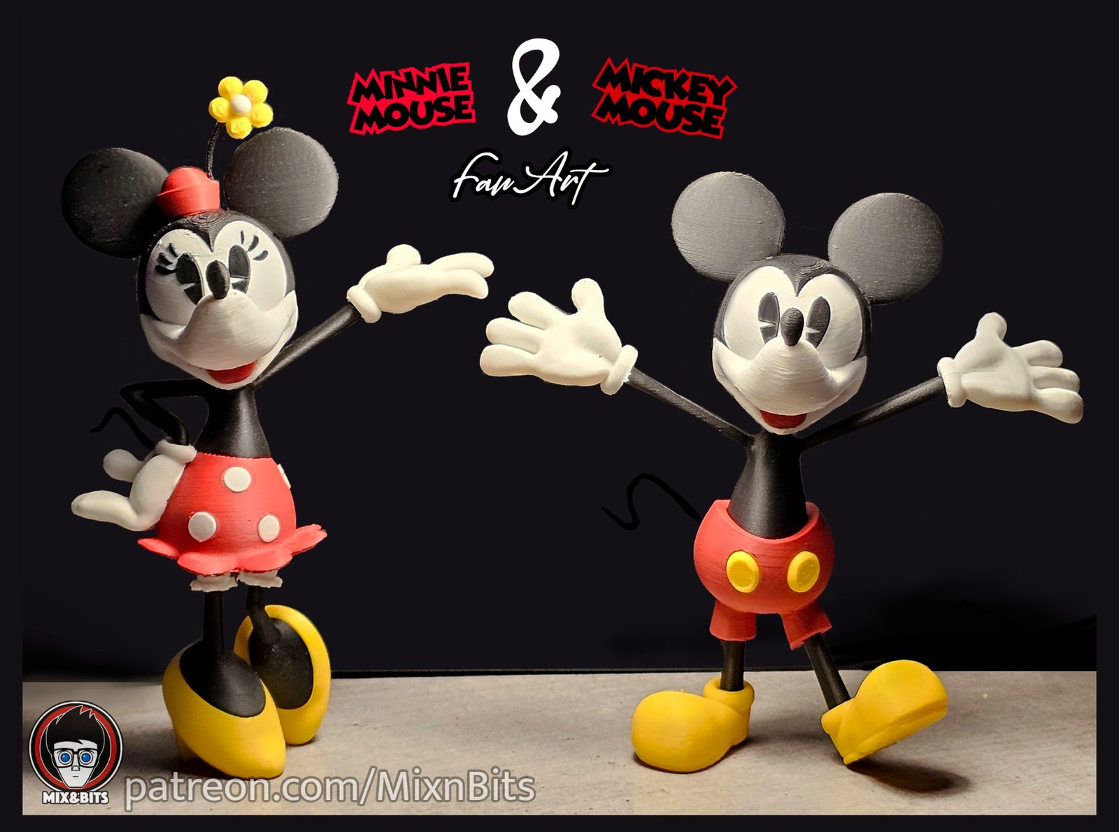 #53 MinnieMouse FanArt 16cm tall — vue 2