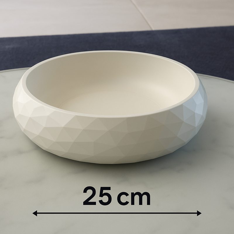 #55 Geometric Entrance Bowl Modern Matte Black Design — vue 5