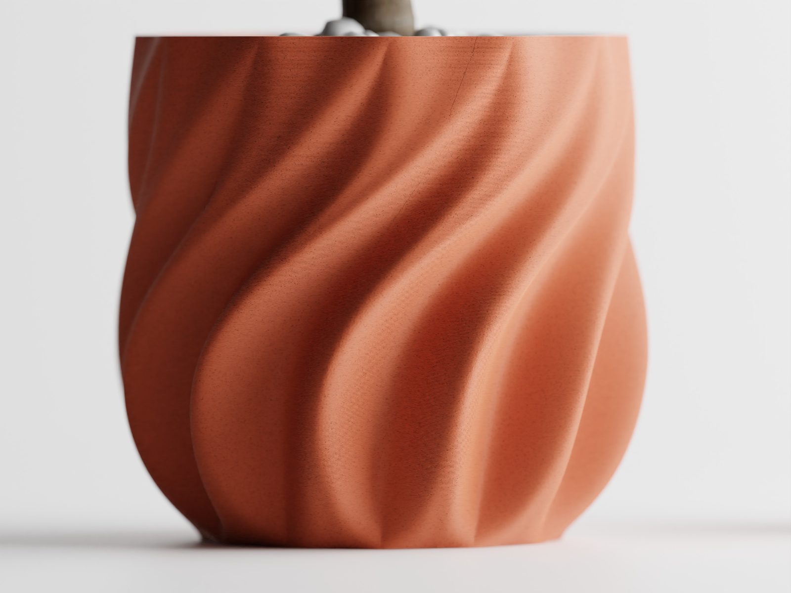 #55 Plant Pot smooth ribs curved — vue 11