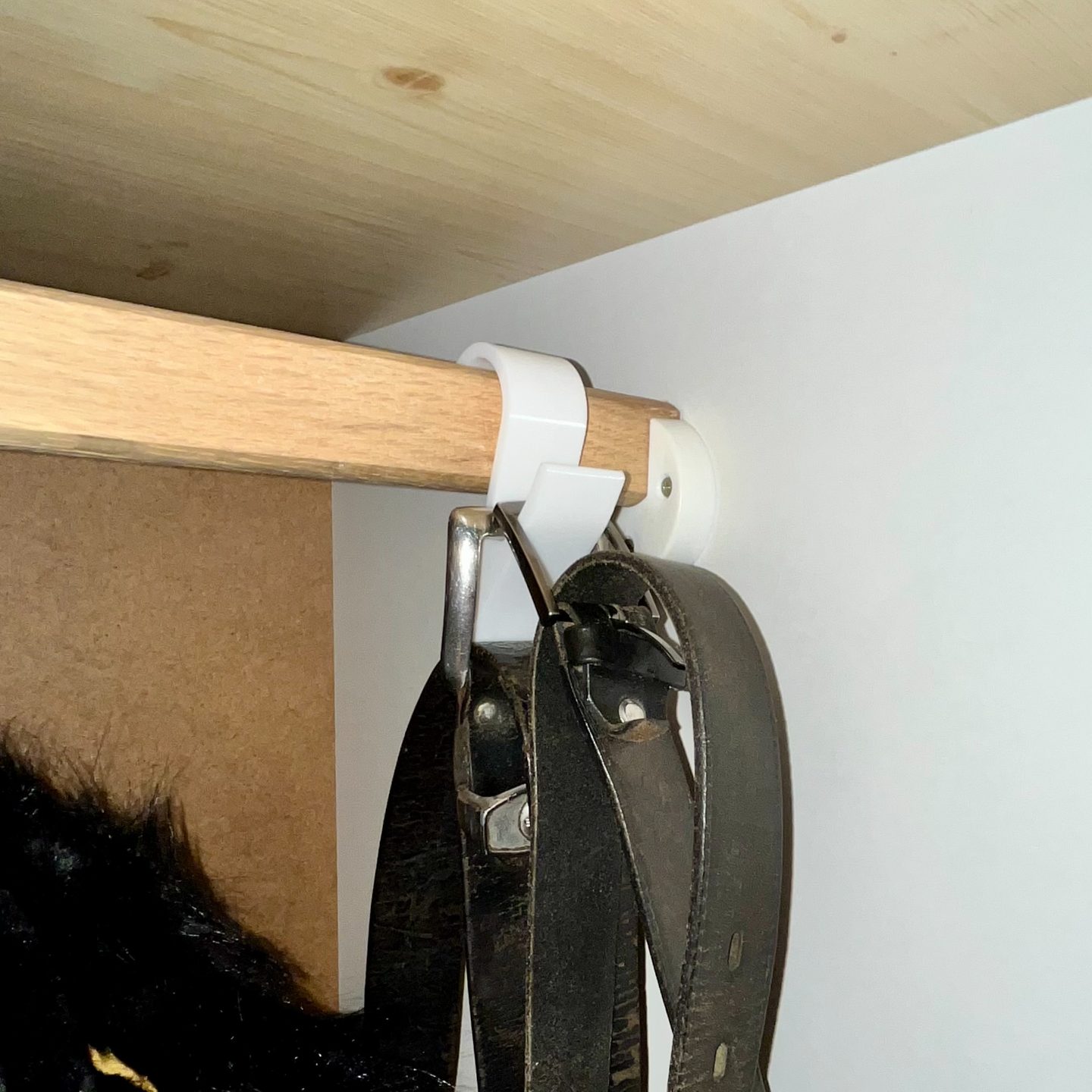 #58 Kitchen Bathroom Bedroom Hanger Clips Storage Rack — vue 4