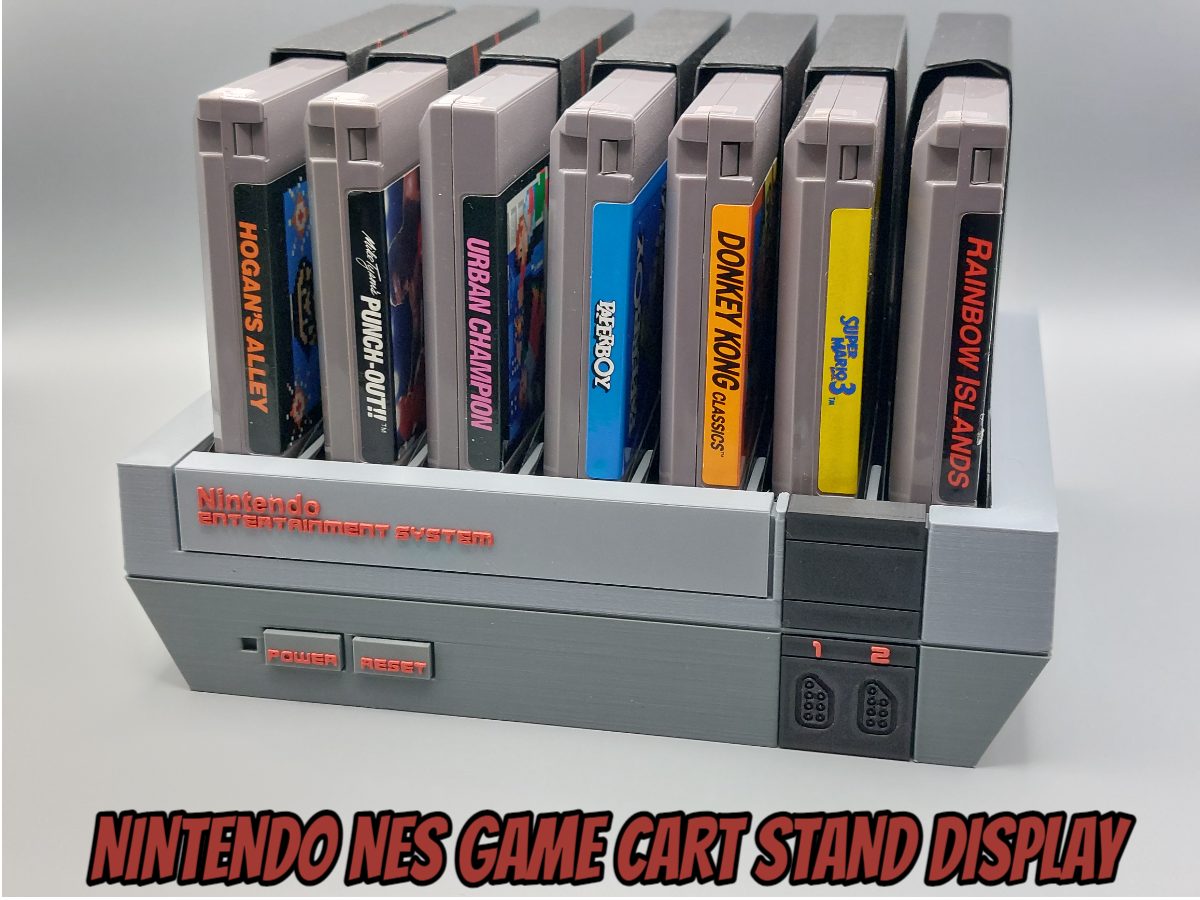 #59 Nintendo NES Game Cartridge Display Stand Holder — vue 1