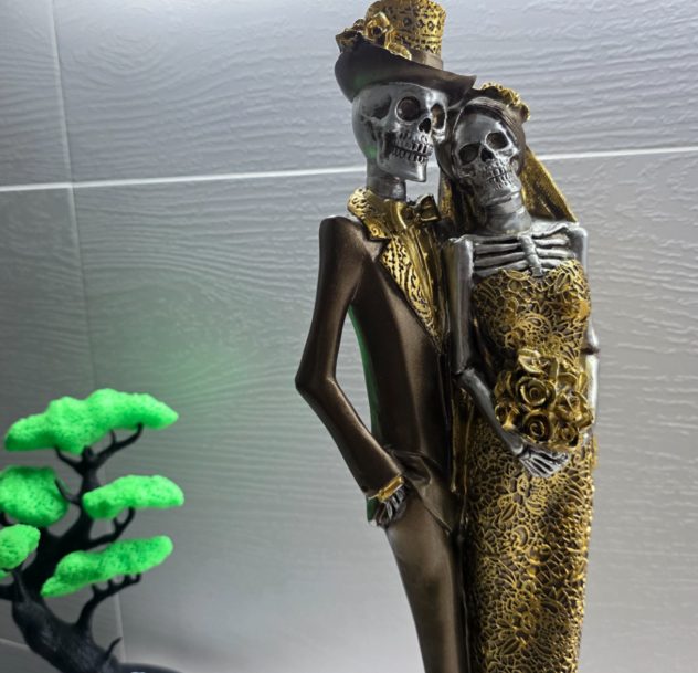 #63 A loving Mexican couple of skeletons ) — vue 1