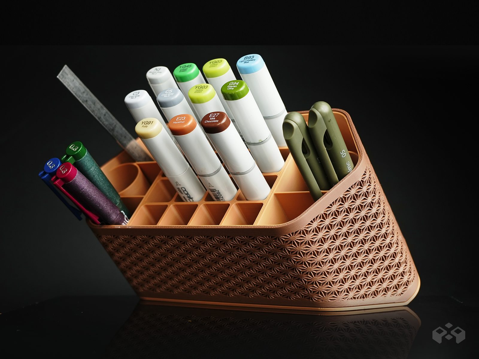 #64 Asanoha Pen Holder - Desk Organizer — vue 6