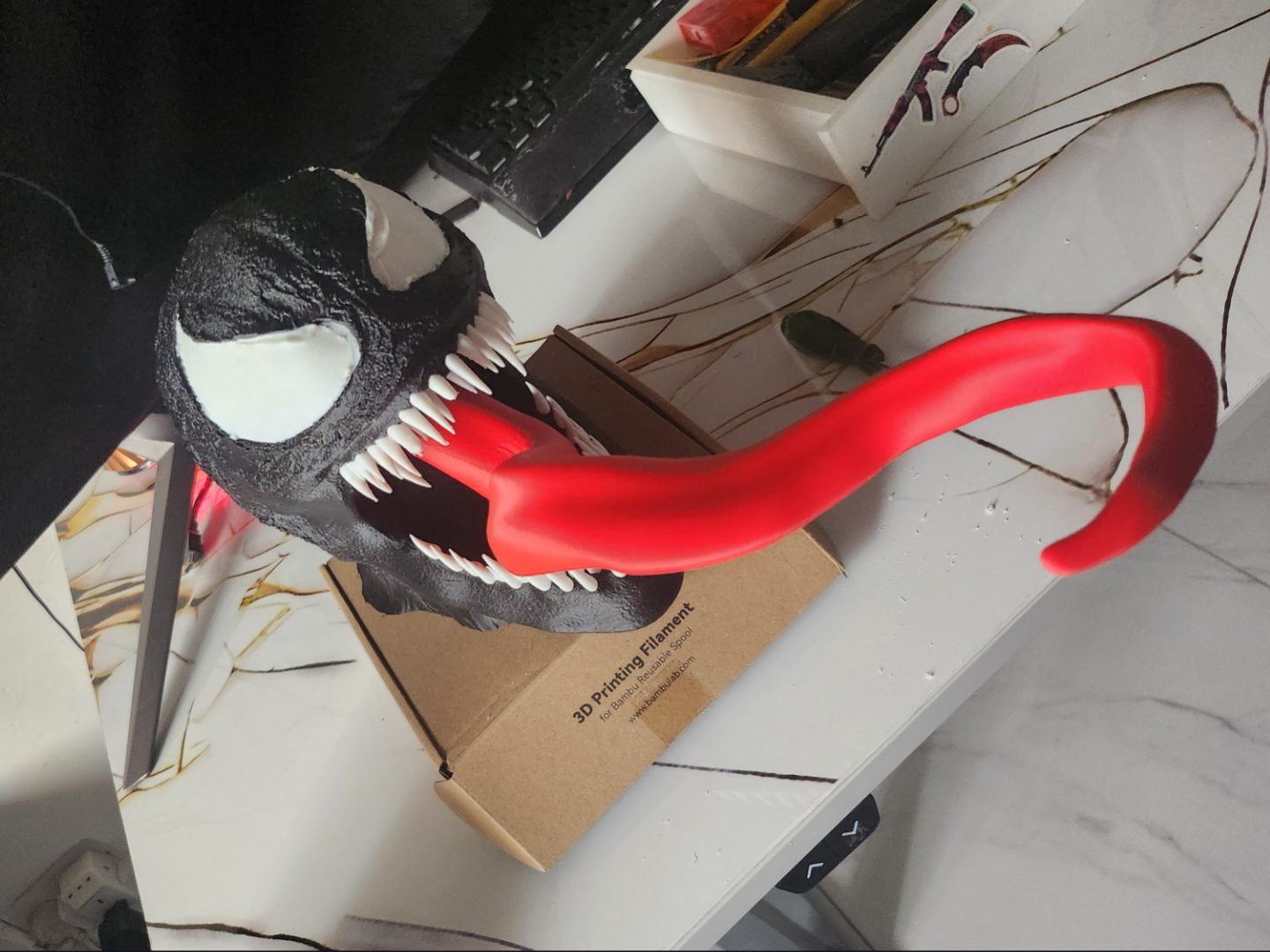 #64 Venom Head Bust AMS Ready Hyper Detailed Print — vue 2