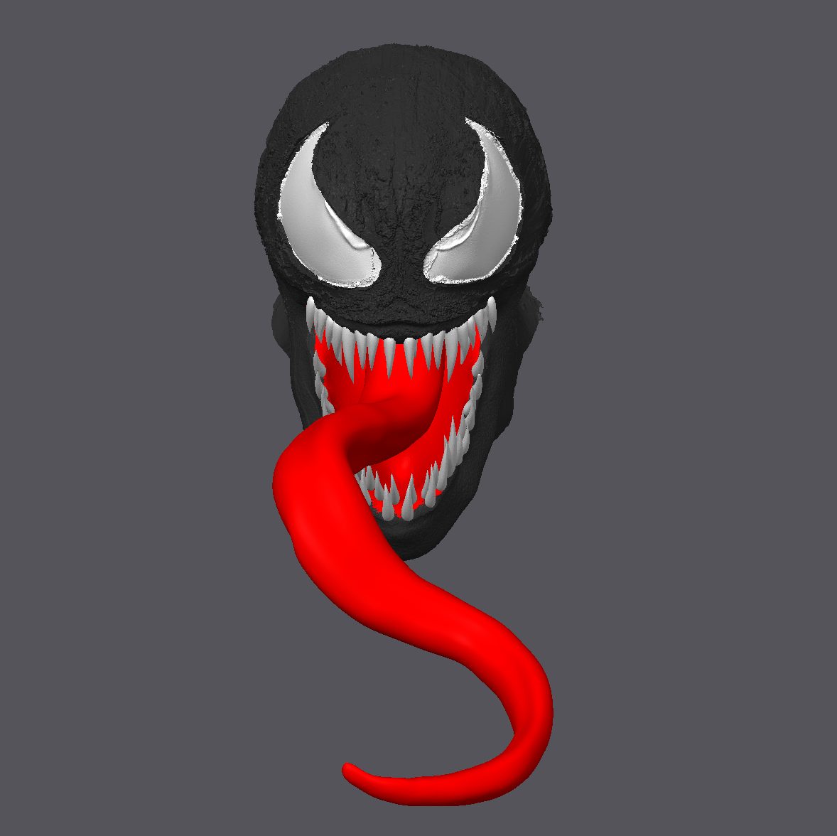 #64 Venom Head Bust AMS Ready Hyper Detailed Print — vue 5