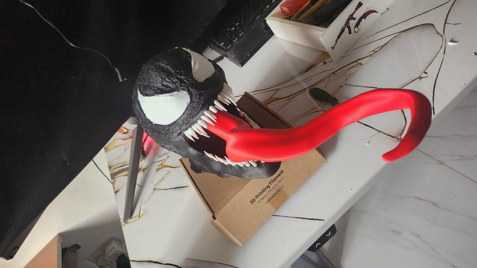 #64 Venom Head Bust AMS Ready Hyper Detailed Print — vue 9