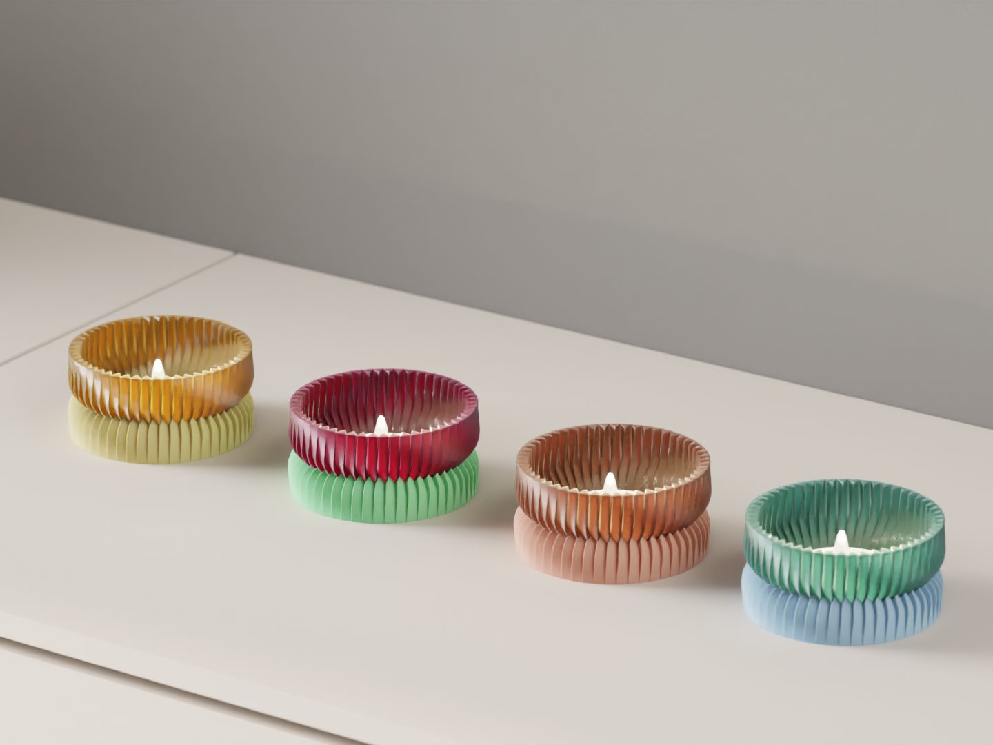 #67 Tealight. 2 Part Design for Colour Combos — vue 1