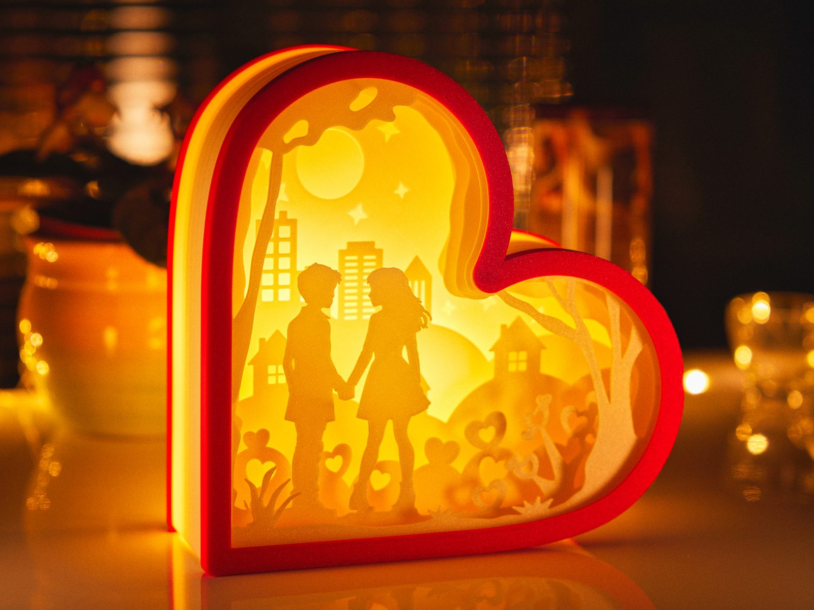 #70 Lovers Valentine Day Shadowbox — vue 12