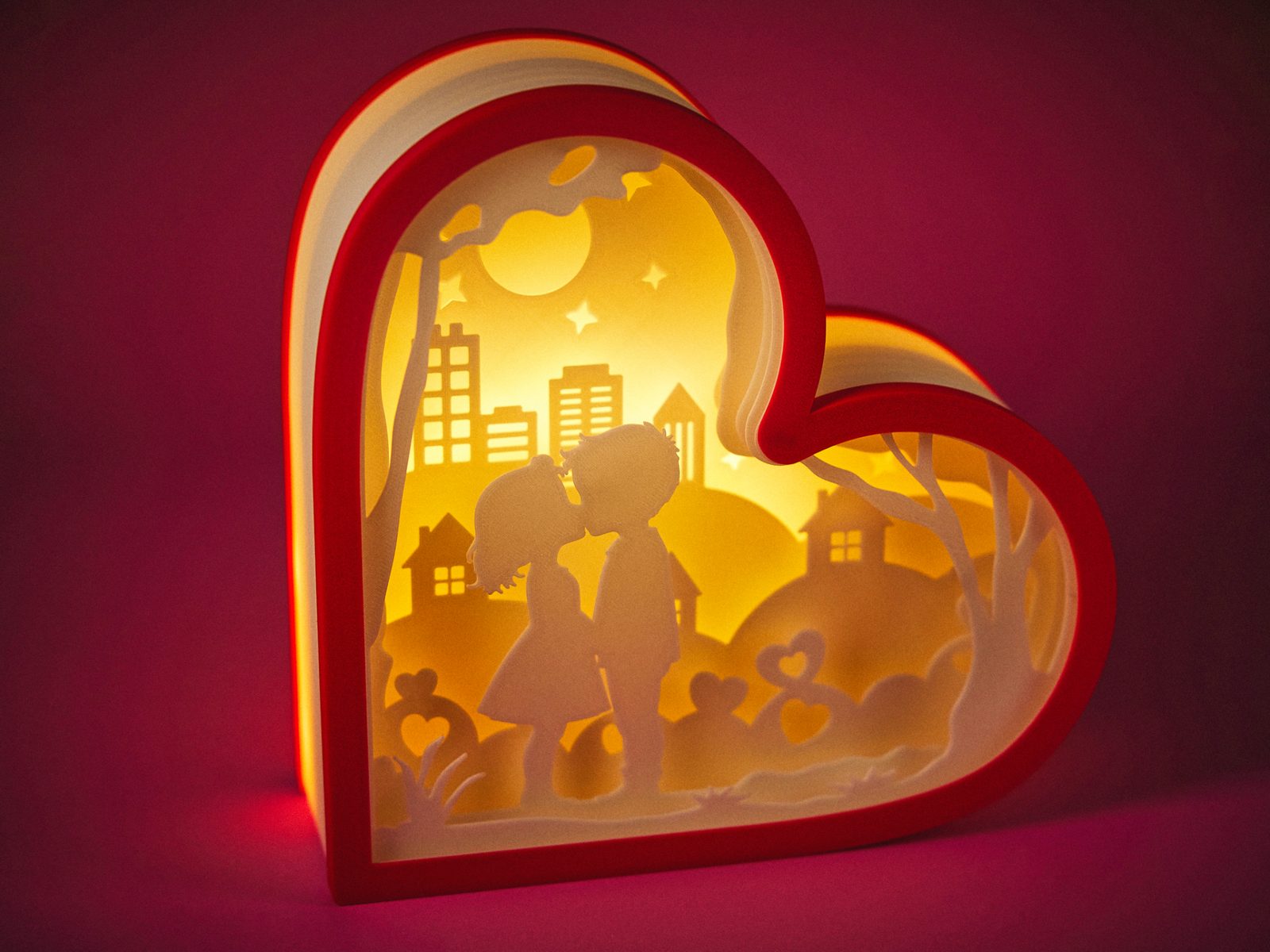 #70 Lovers Valentine Day Shadowbox — vue 19