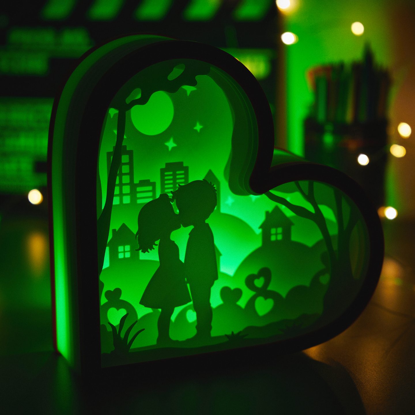 #70 Lovers Valentine Day Shadowbox — vue 24