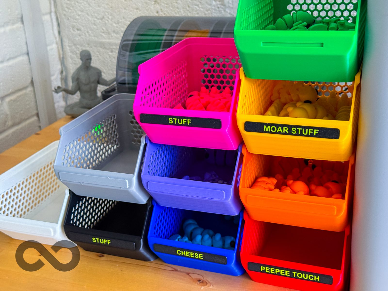 #91 115x175mm Stacking Observe & Grab Containers - Hex — vue 9