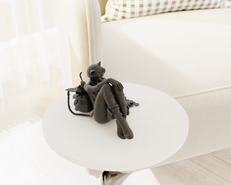 #99 Catwoman Sitting — vue 4