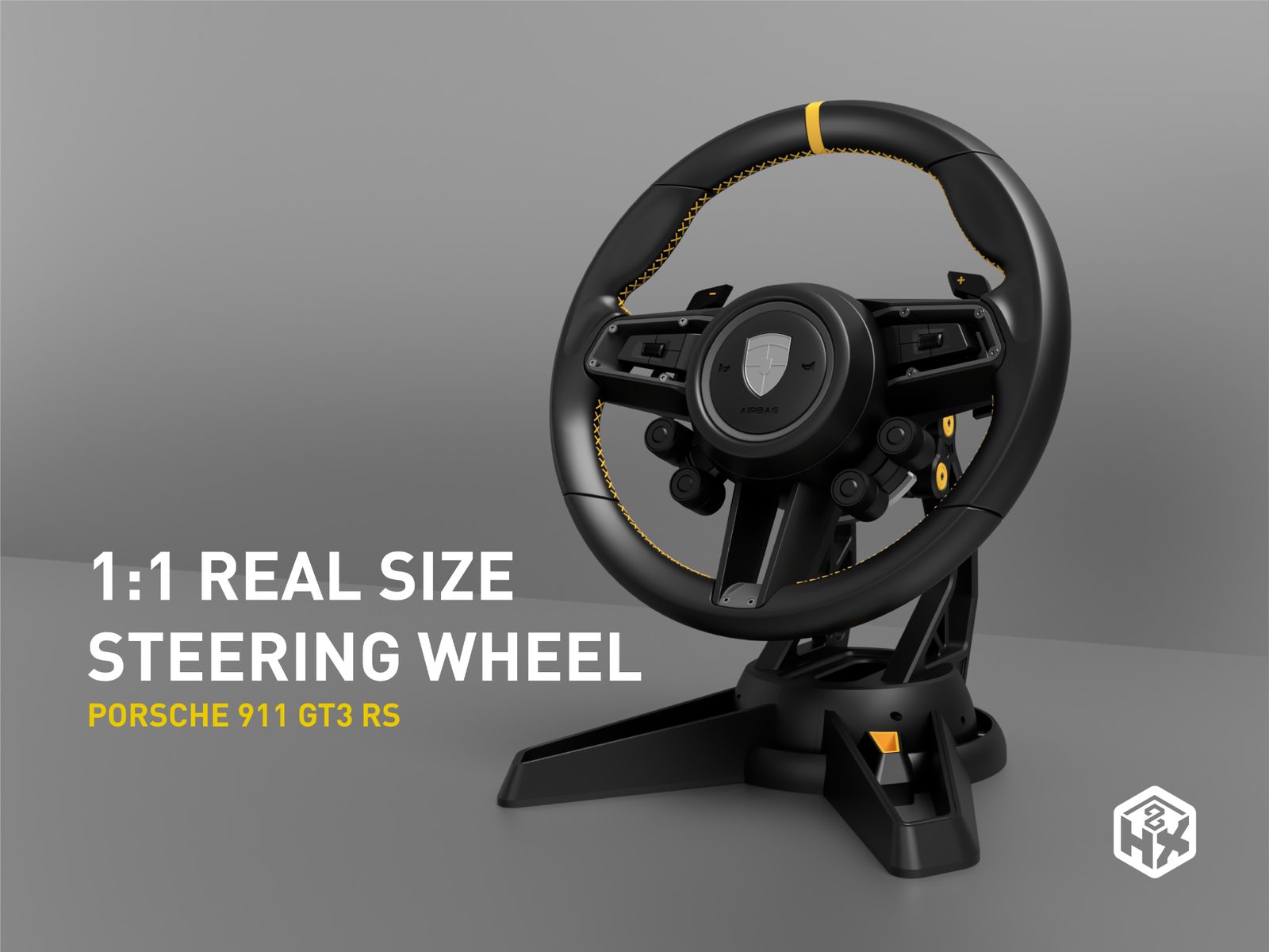 1:1 Porsche Steering Wheel with SIMRACING — vue 1