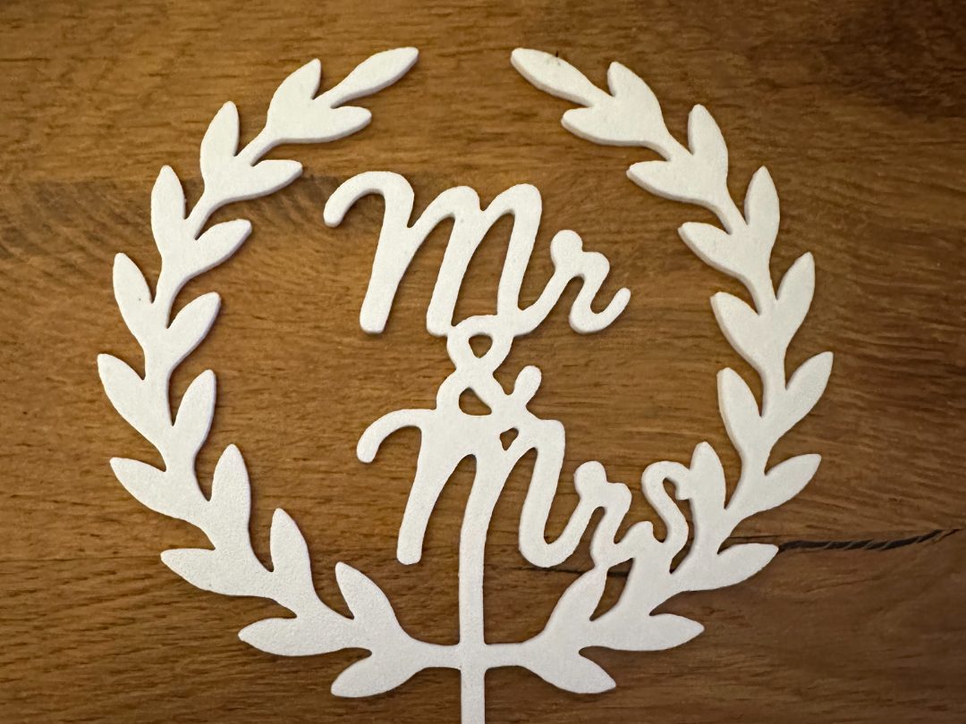 #104 Mr & Mrs Cake Topper Lorbeerkranz Hochzeit & Deko — vue 2