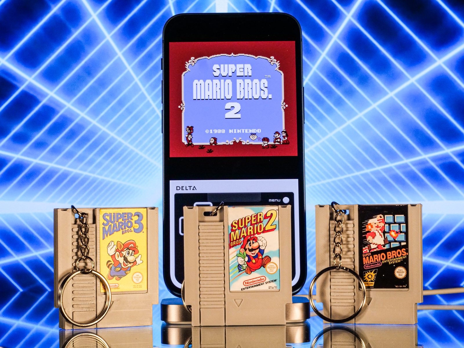 #108 NES Game Cart Tap-to-Play Mini NFC Retro Keychain! — vue 8