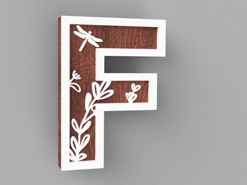 #109 Wood-style letters — vue 6