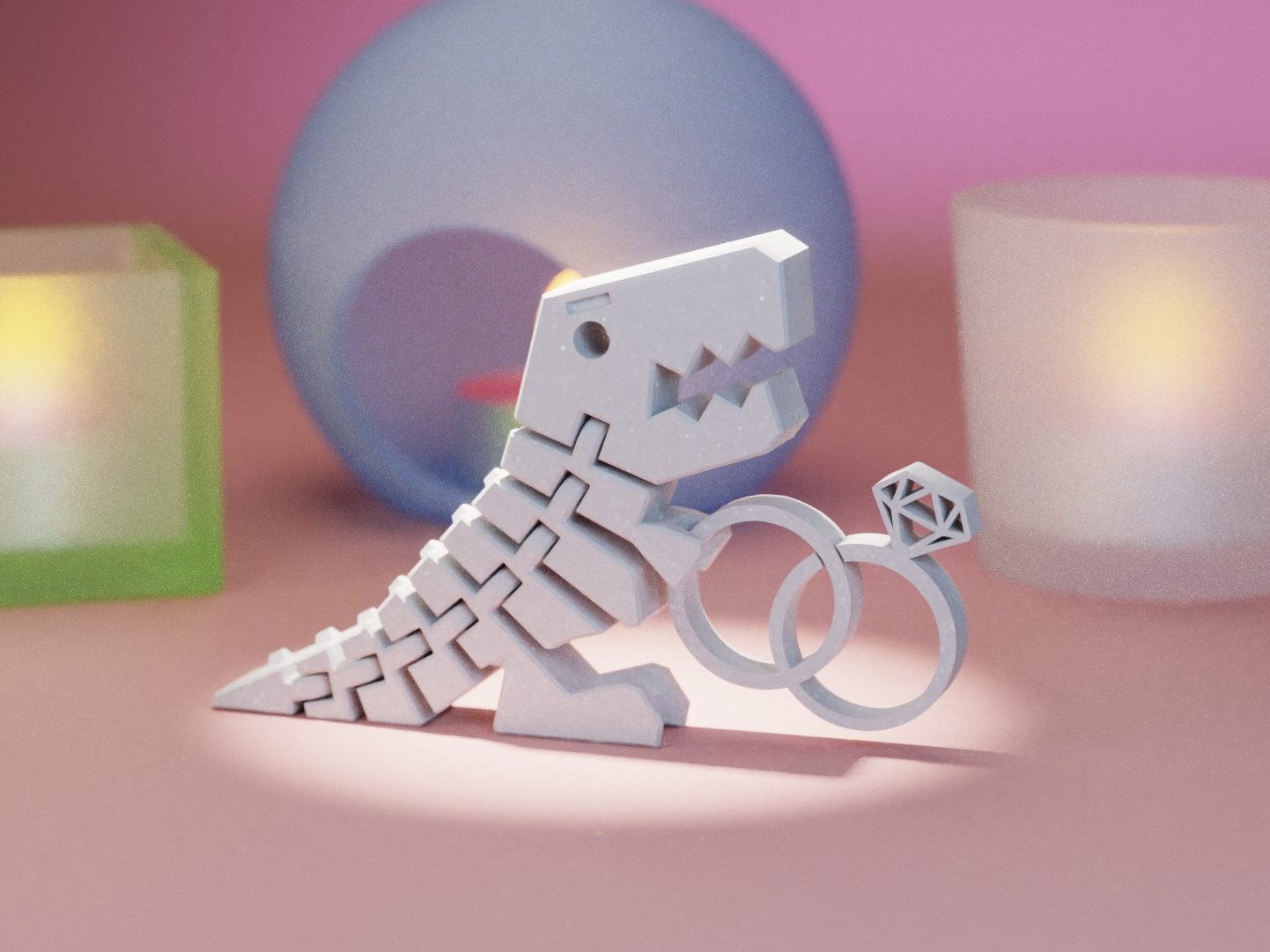 #113 Flexi Dino Wedding Rings — vue 2