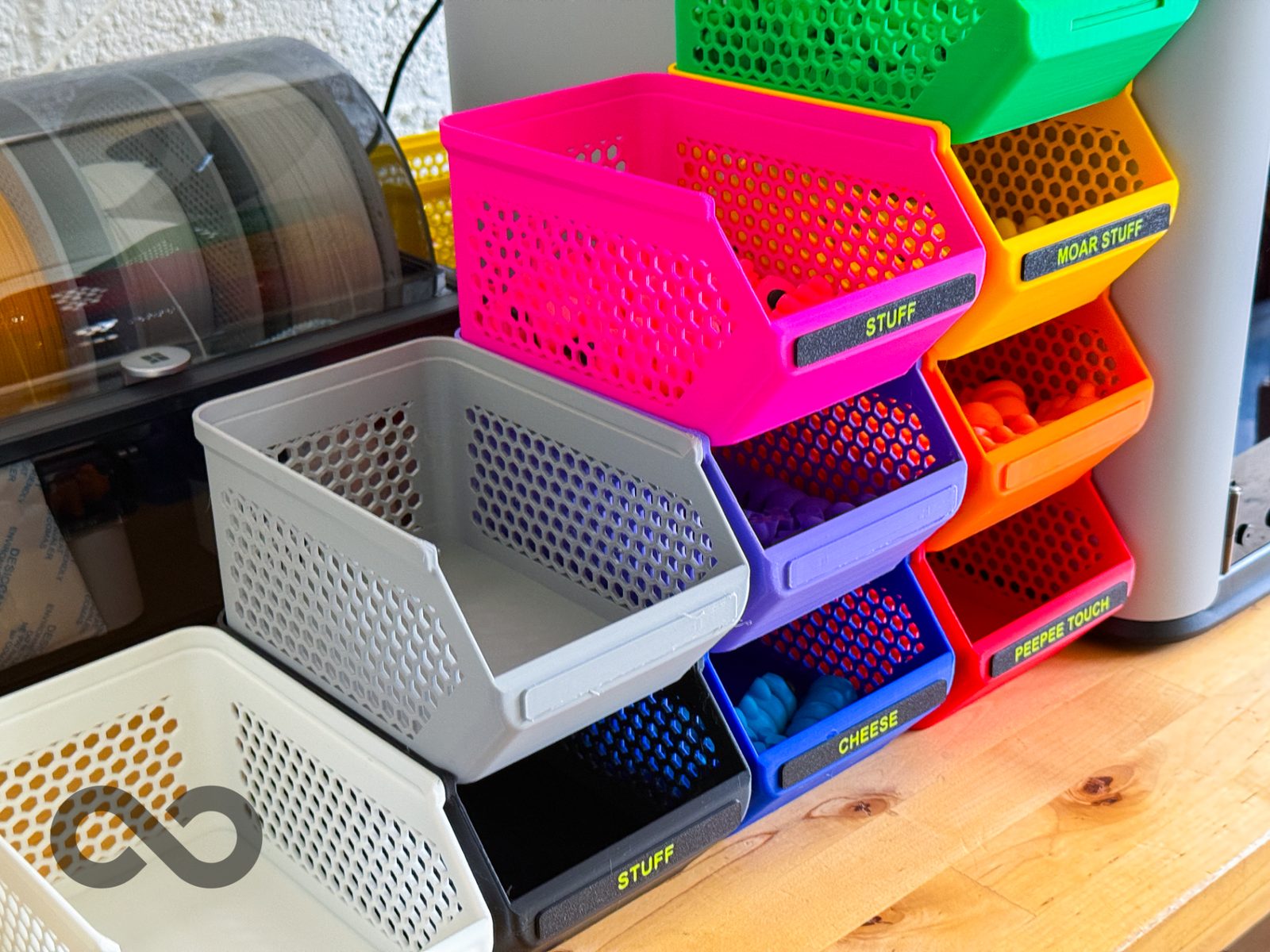 115x175mm Stacking Observe & Grab Containers - Hex — vue 1
