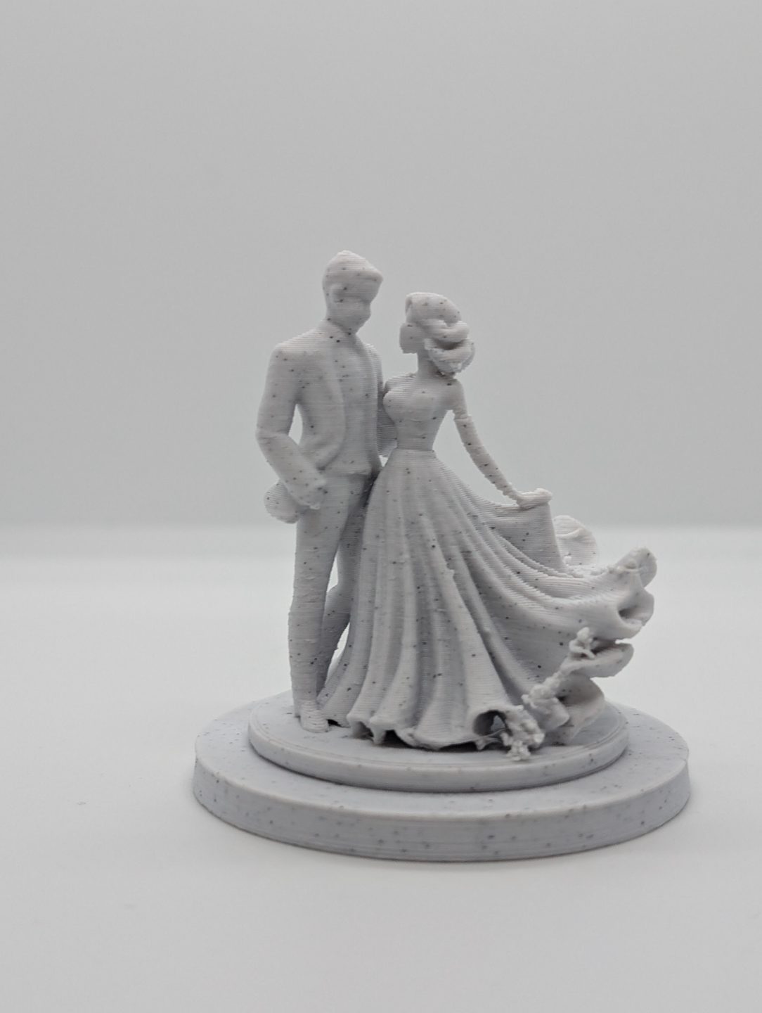 #128 Eternal Elegance Bride & Groom Romantic Sculpture — vue 5