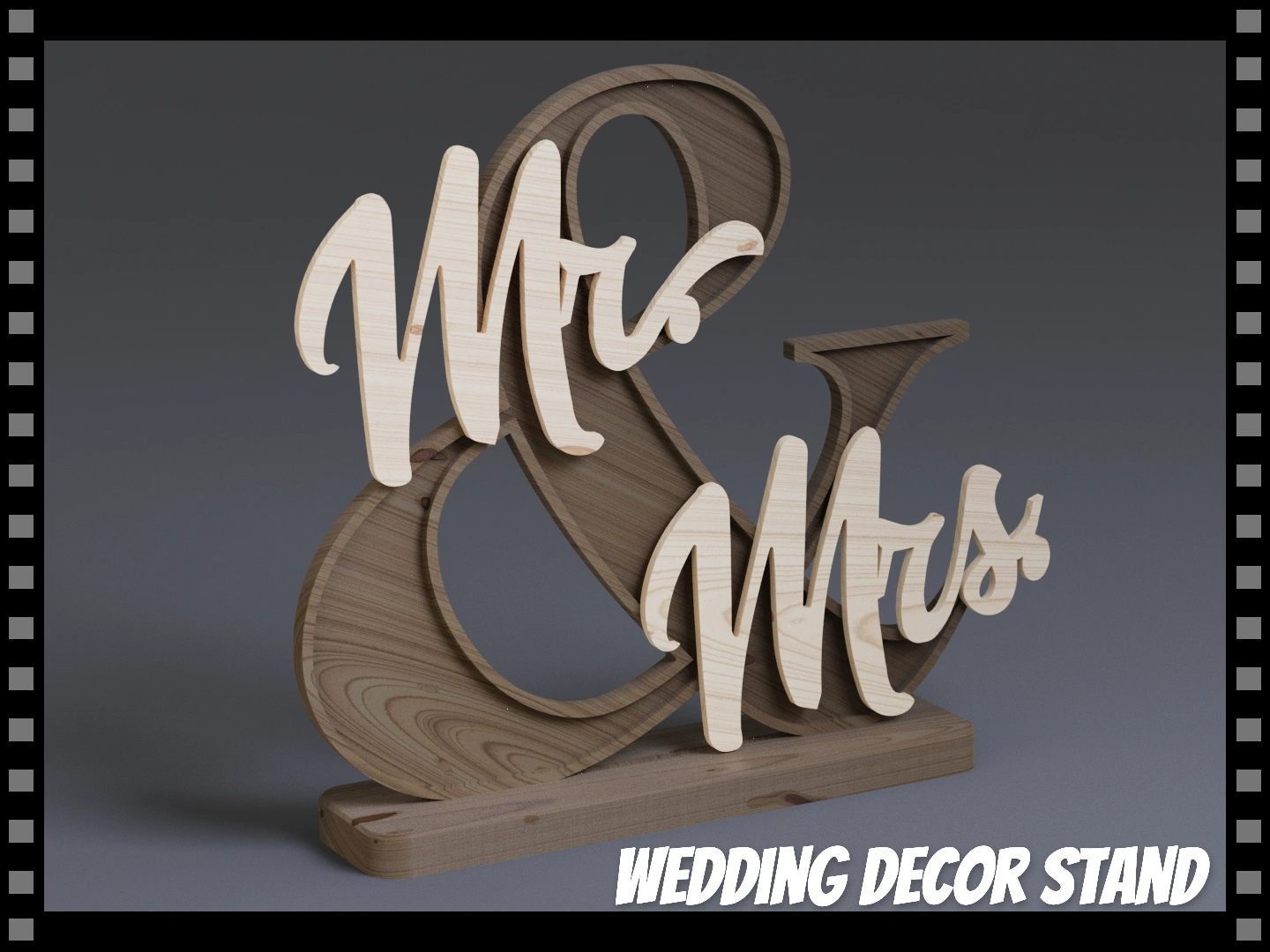 #129 Mr and Mrs Stand - Wedding and Anniversary decor — vue 2