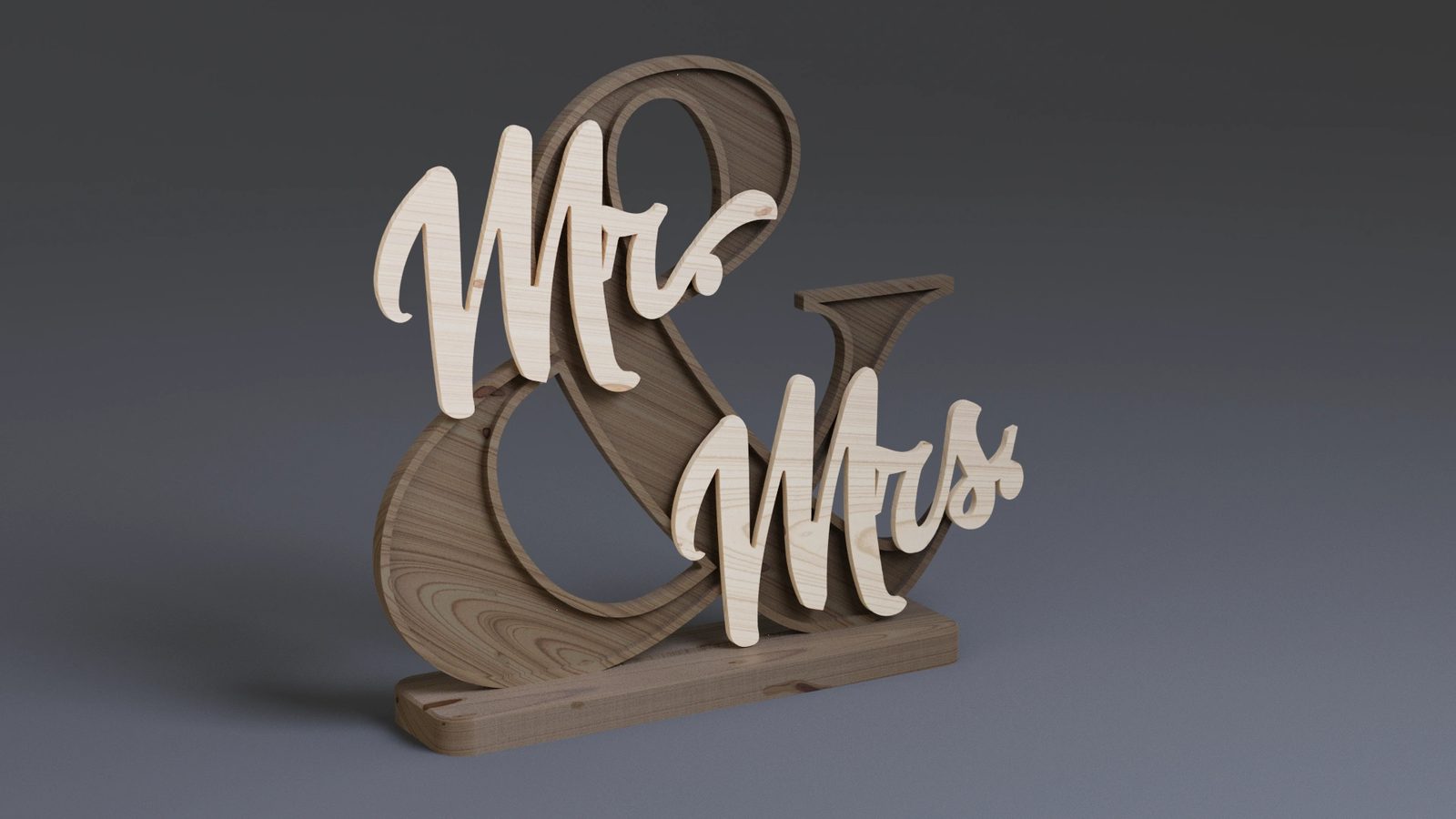 #129 Mr and Mrs Stand - Wedding and Anniversary decor — vue 4
