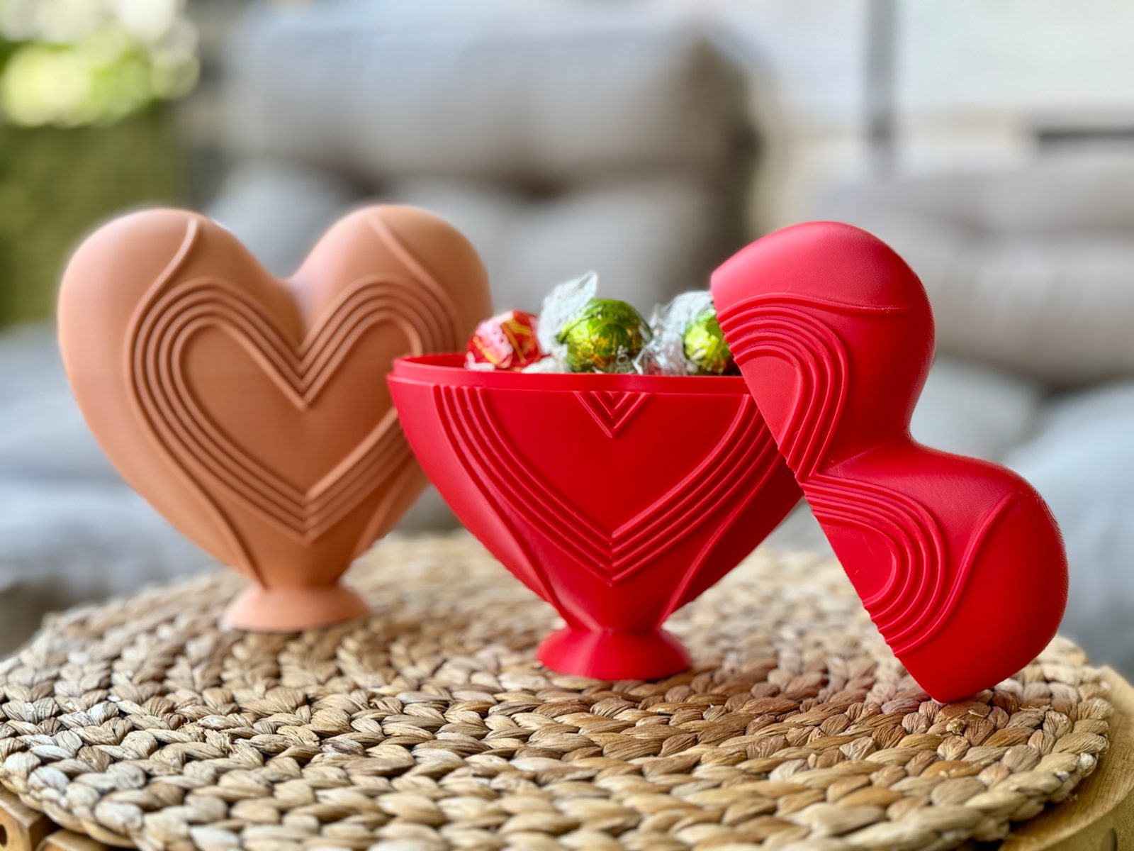 #131 Standing Heart Box - Valentines Gift - Candy Bowl — vue 2