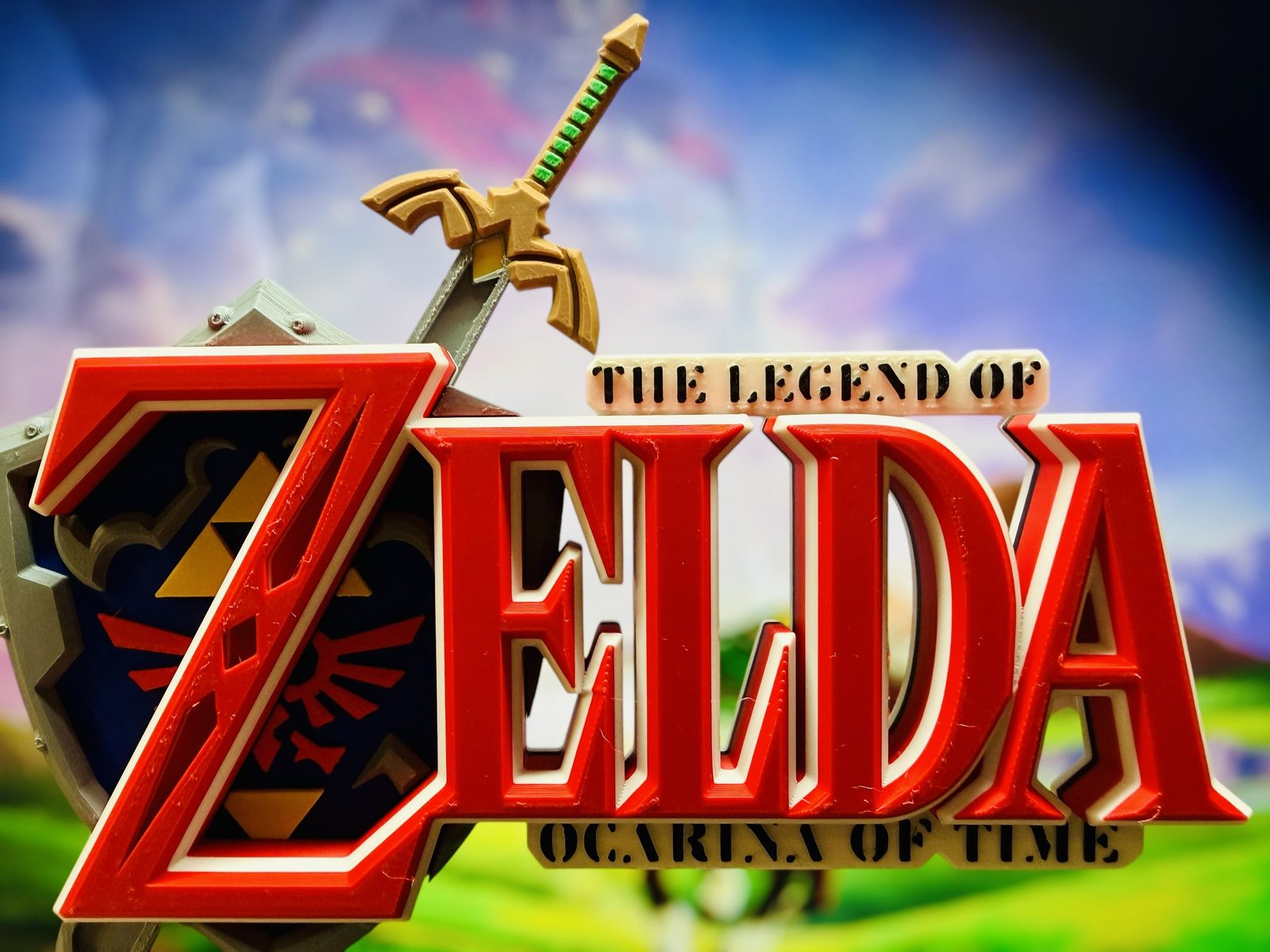 #155 Zelda Ocarina of Time Logo Display Stand — vue 3