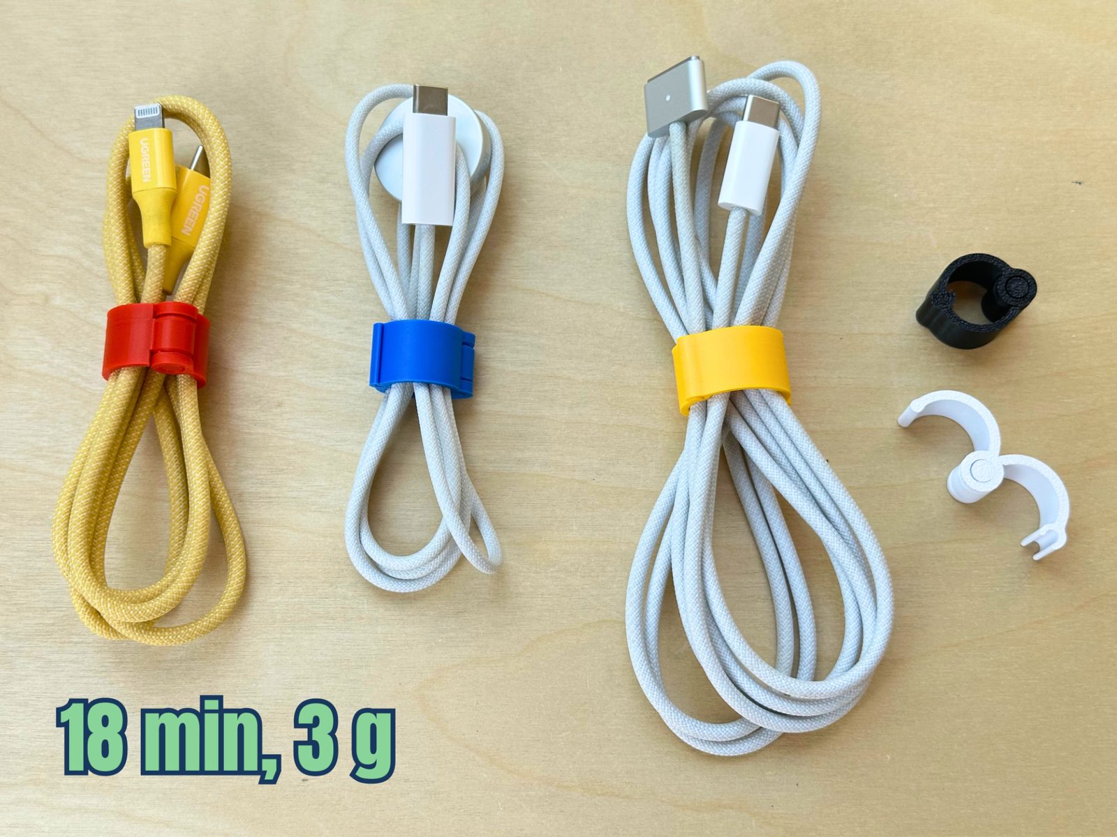 #167 Cable Organizer Snap Cable Clip - Print in place — vue 15